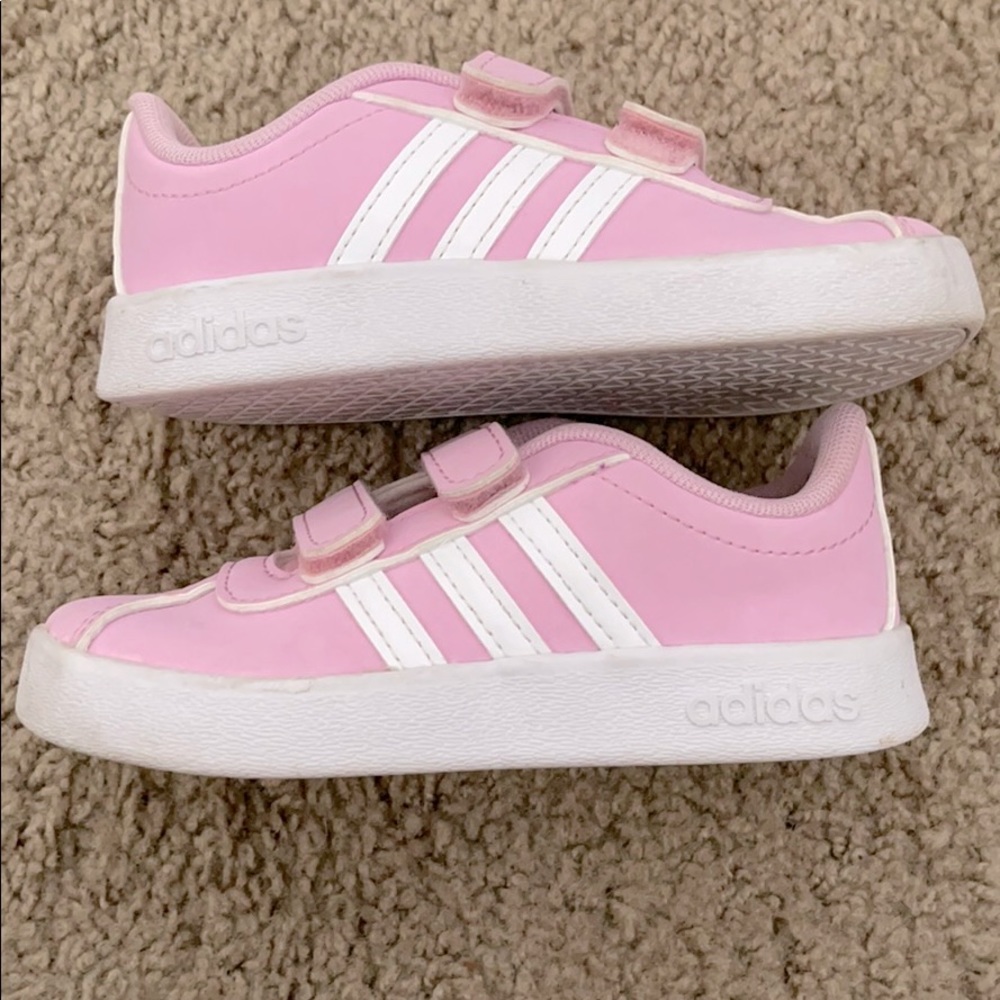 Light pink kids adidas shoes